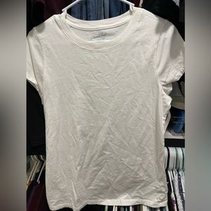Womens White Crew Neck T-Shirt